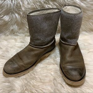 Sorel Leather Winter Boots Mens Size 8 Insulated